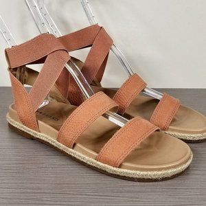 Lucky Brand Dilane Sandals, Canyon Clay Embossed Nubuck, Womens Size 6.5 M / 37